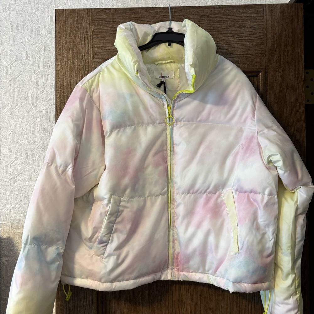 Colorful Tie-Dye Puffer Jacket